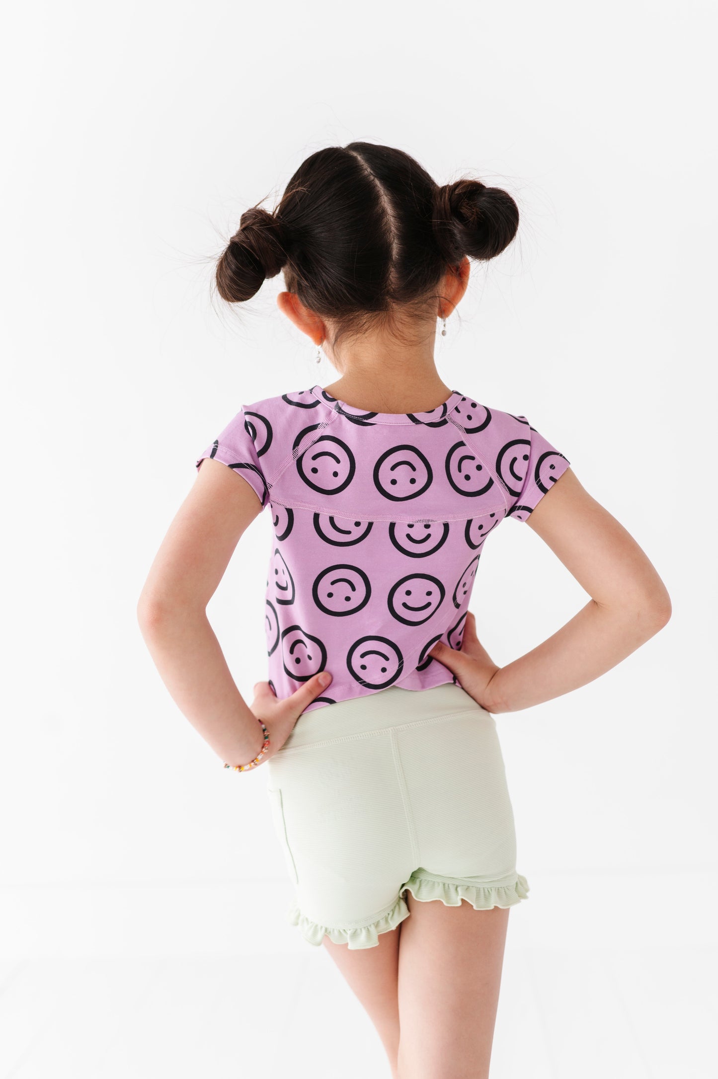 Hint of Mint | Ribbed Ruffle Yoga Shorts