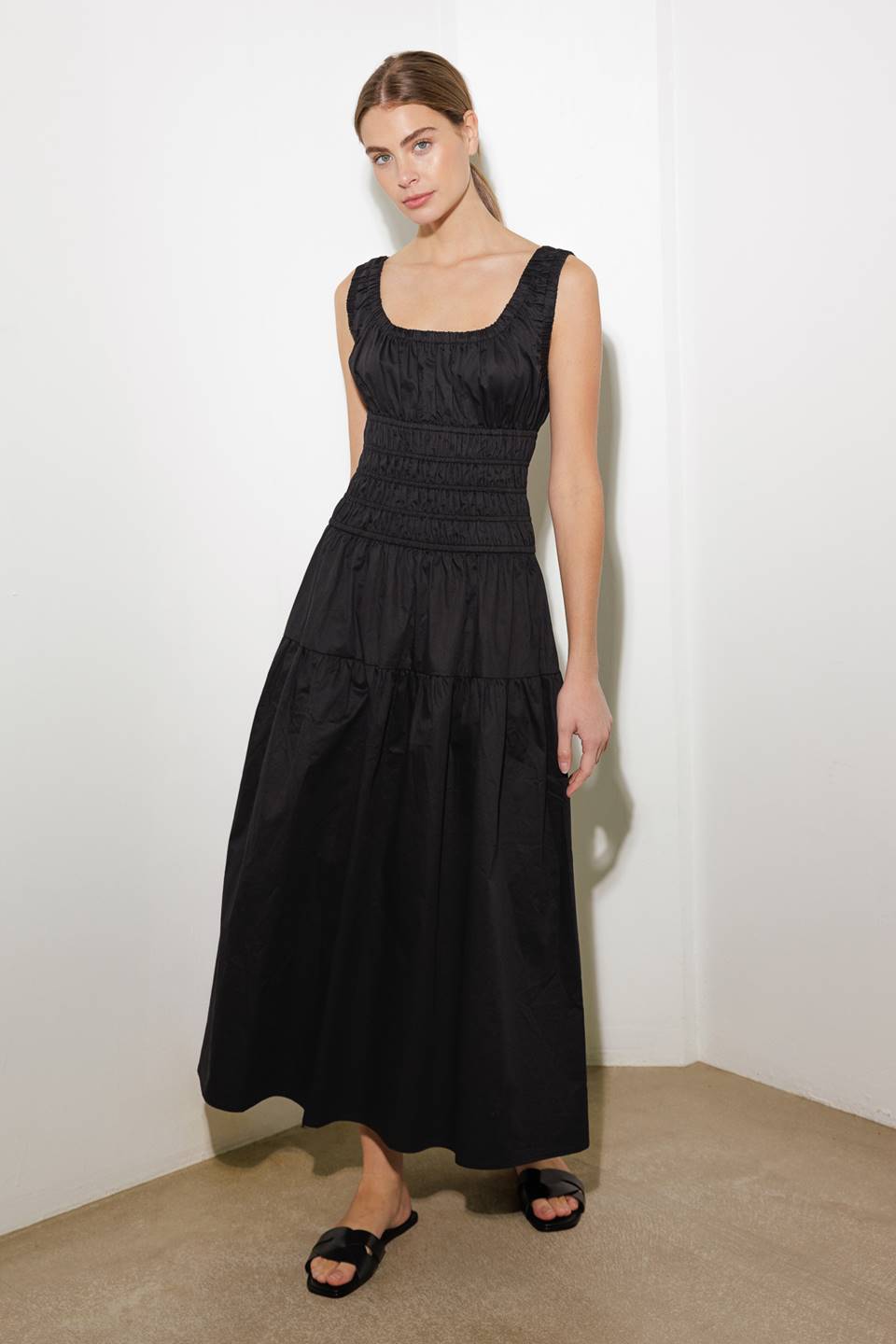 LOVELIEST LOOKS WOVEN MIDI DRESS