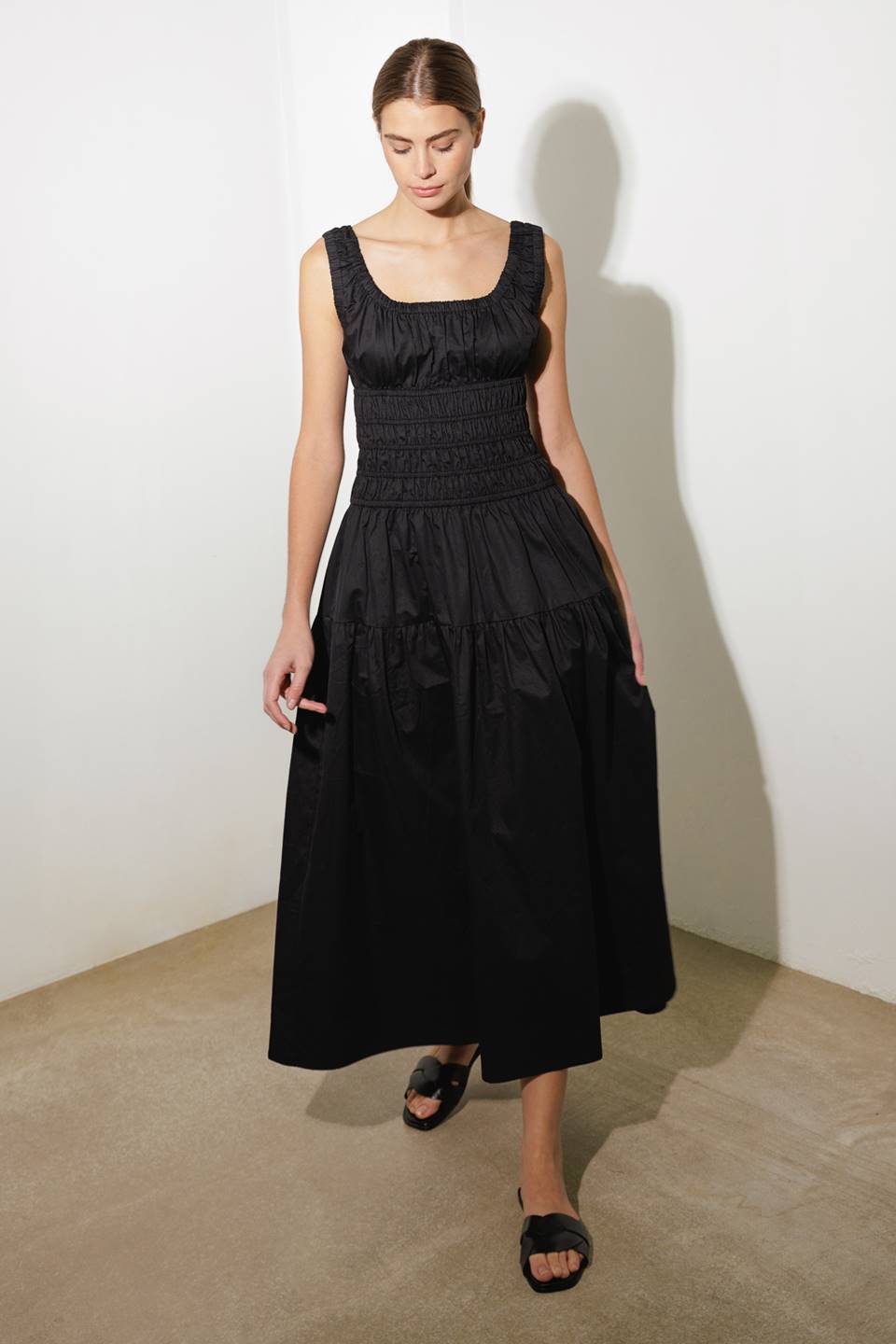LOVELIEST LOOKS WOVEN MIDI DRESS