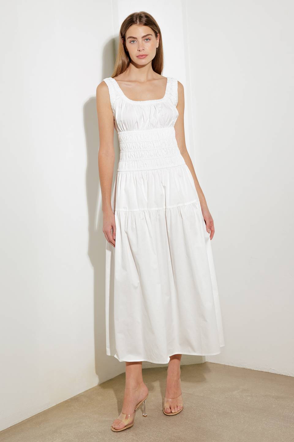 LOVELIEST LOOKS WOVEN MIDI DRESS