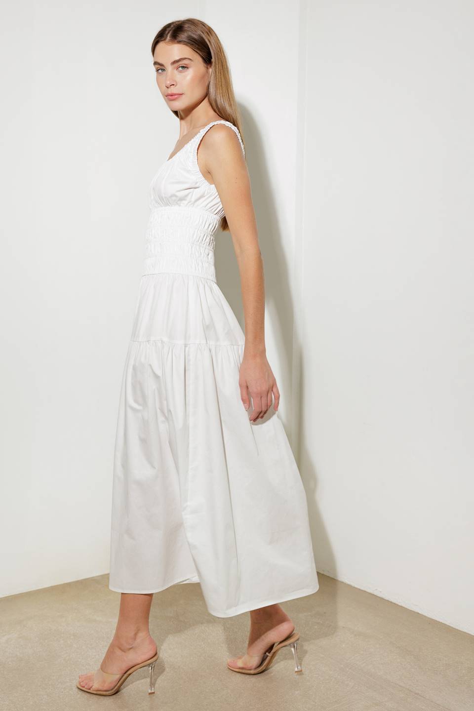 LOVELIEST LOOKS WOVEN MIDI DRESS
