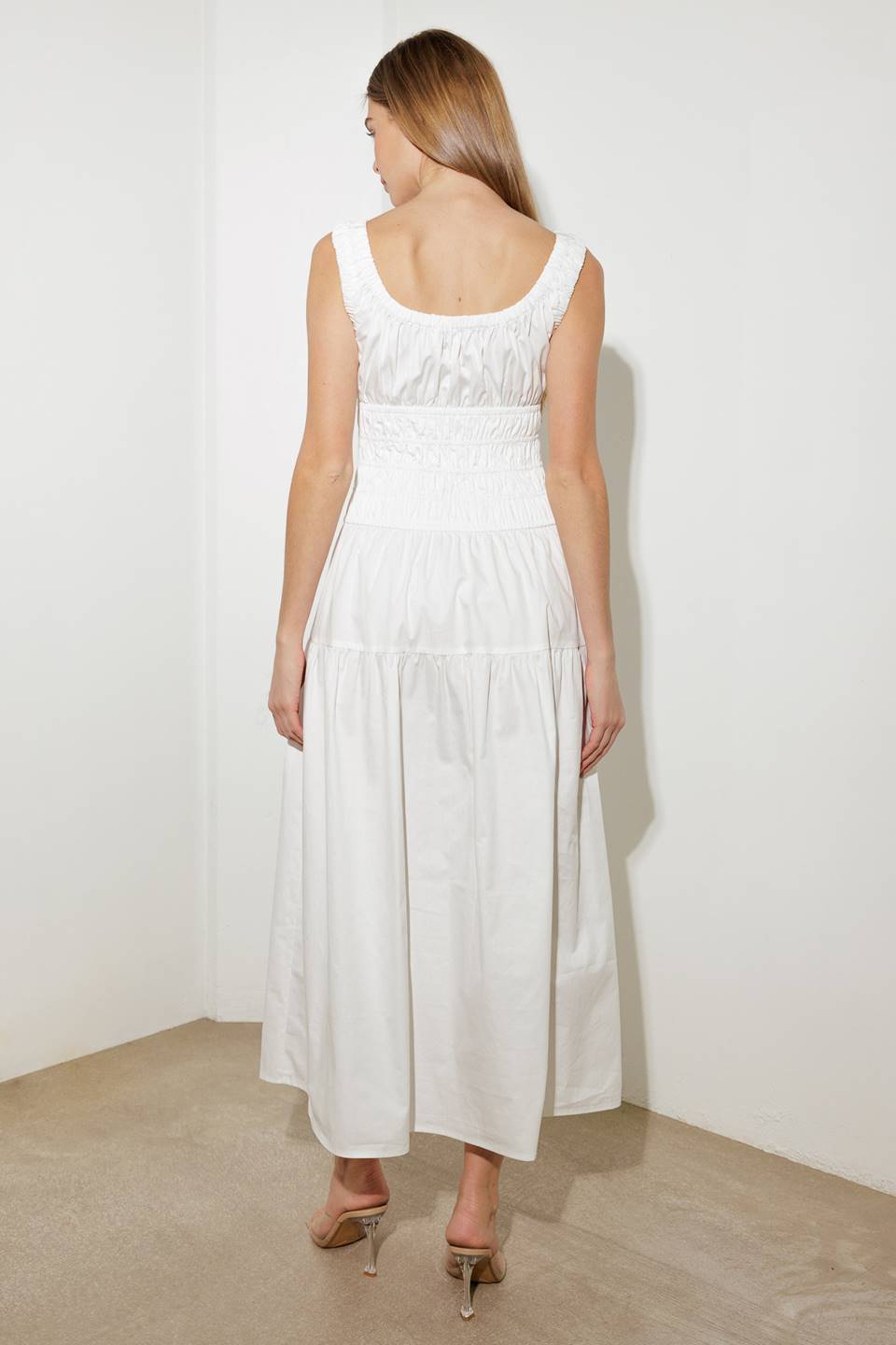 LOVELIEST LOOKS WOVEN MIDI DRESS
