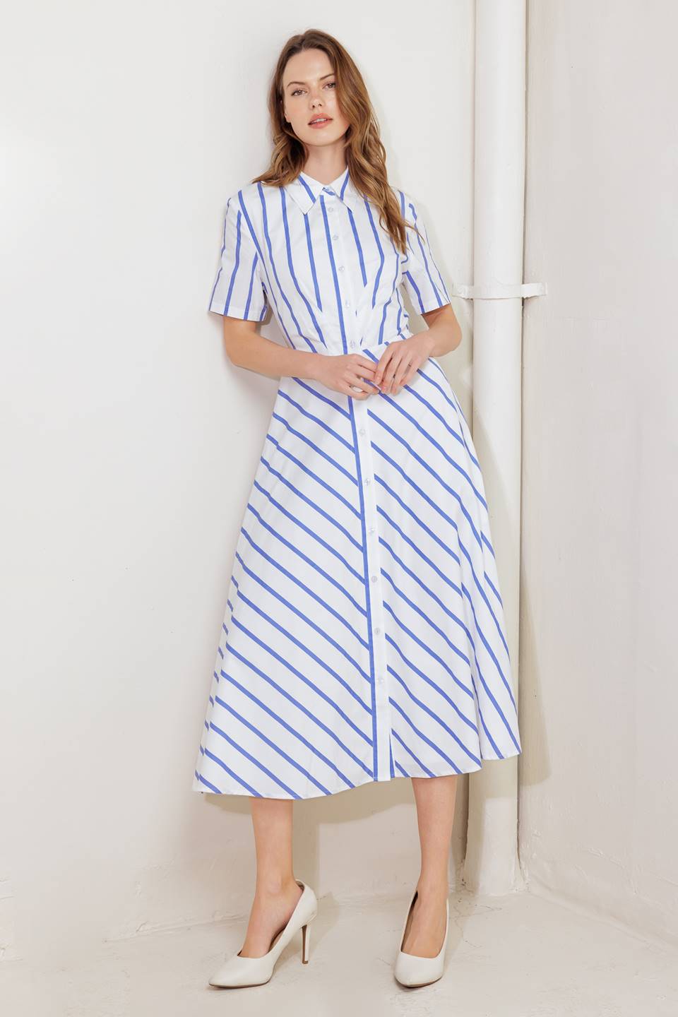 YOU HAD ME AT WOVEN MIDI DRESS