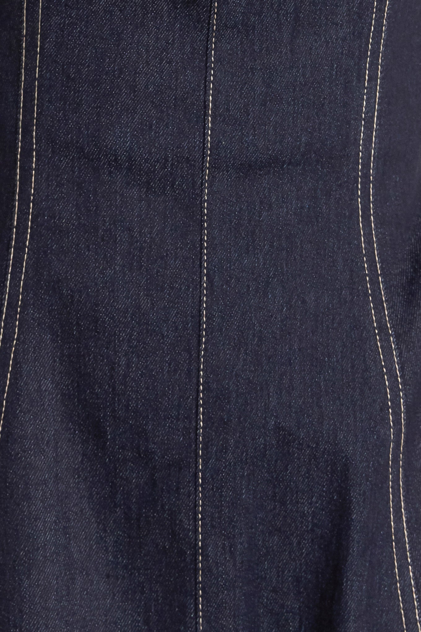 RAW ELEGANCE DENIM MIDI DRESS