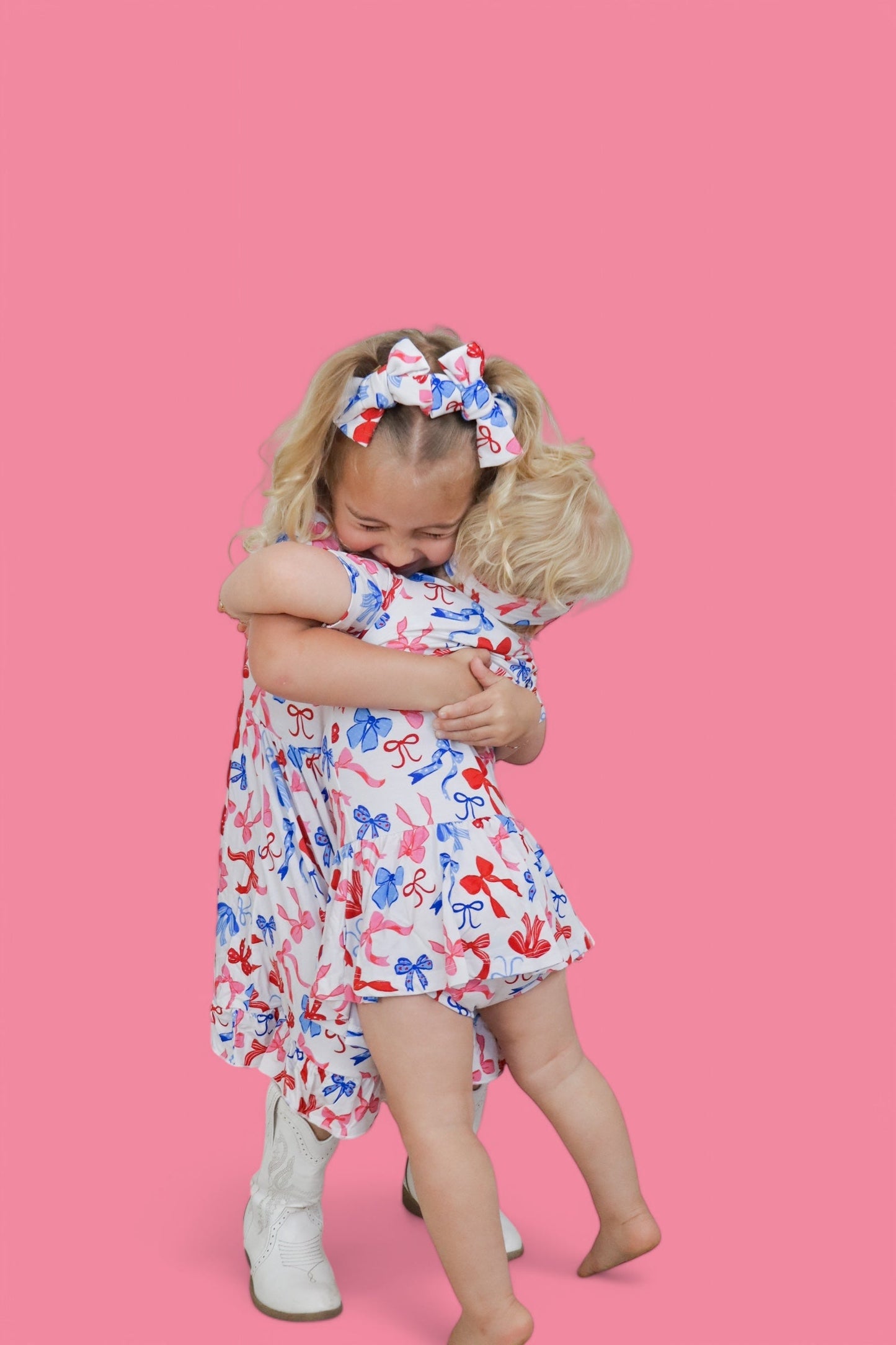 RED, WHITE AND BOWS DREAM BODYSUIT DRESS
