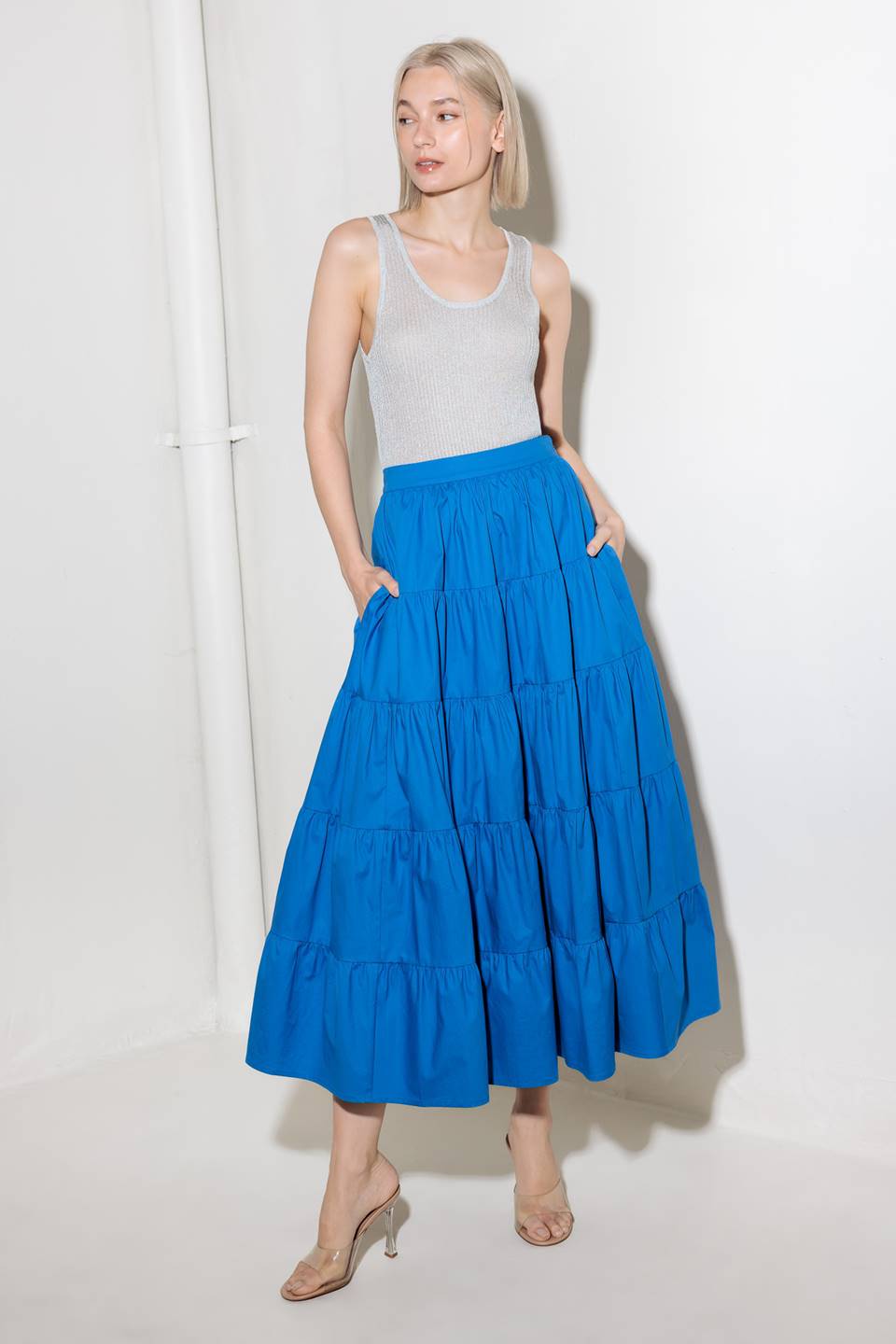 SIMPLY SPELLBOUND WOVEN FUL MIDI SKIRT