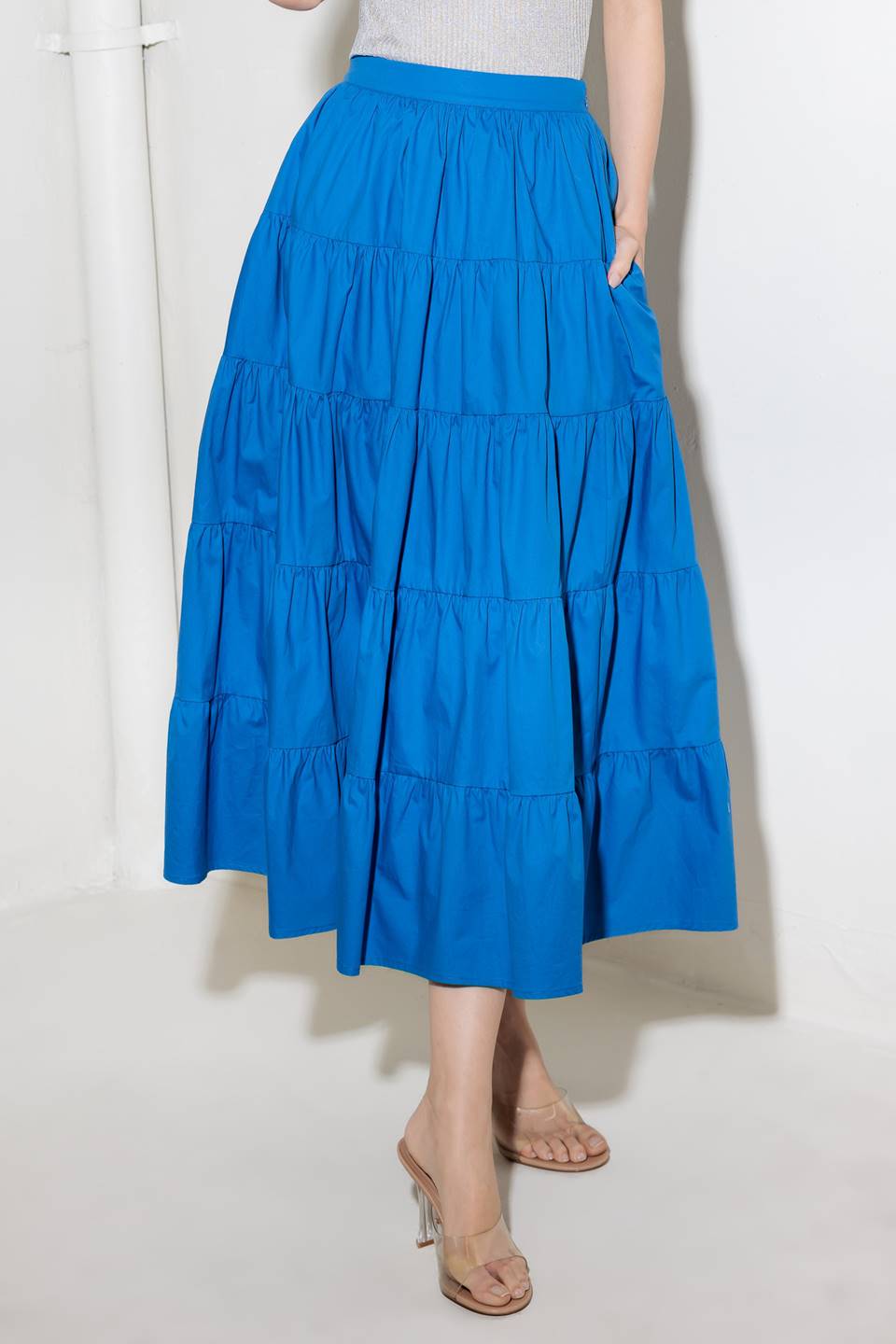 SIMPLY SPELLBOUND WOVEN FUL MIDI SKIRT