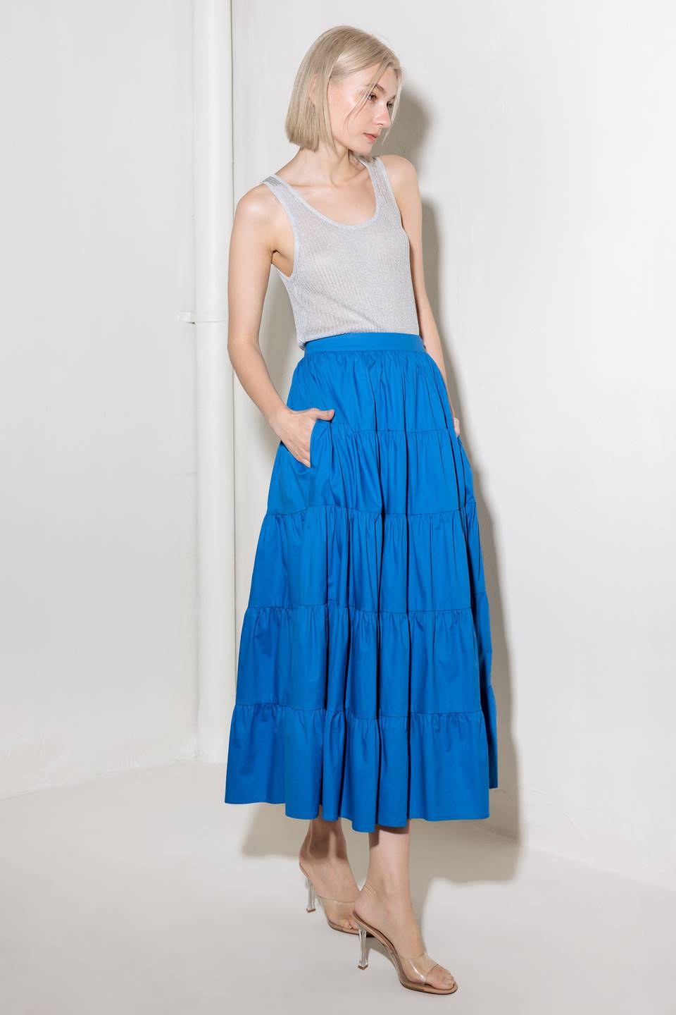SIMPLY SPELLBOUND WOVEN FUL MIDI SKIRT