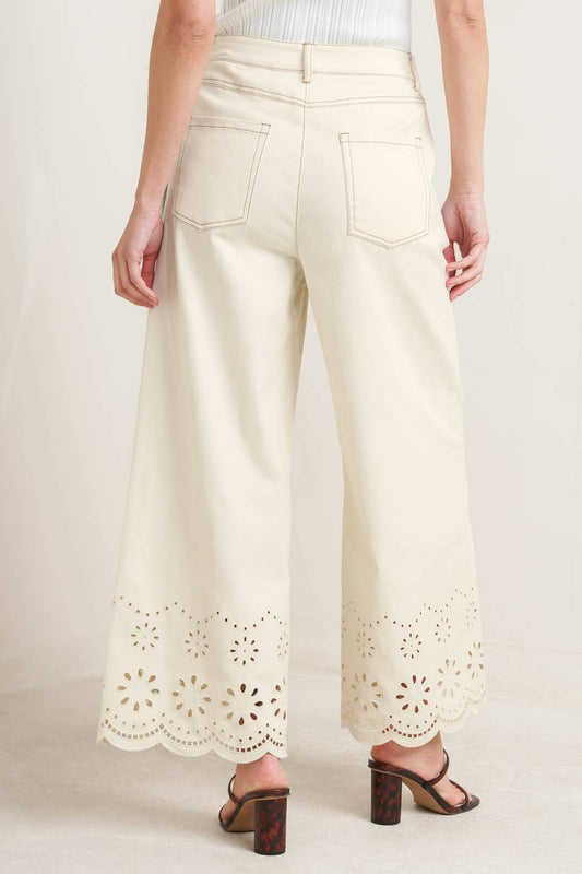 SUNDAY LEAF TWILL CULOTTE PANTS