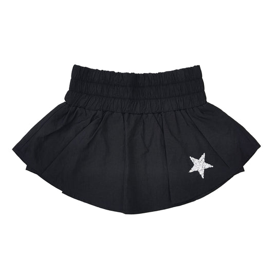 AA Fuchsia Gathered Double-layer Mini Skort