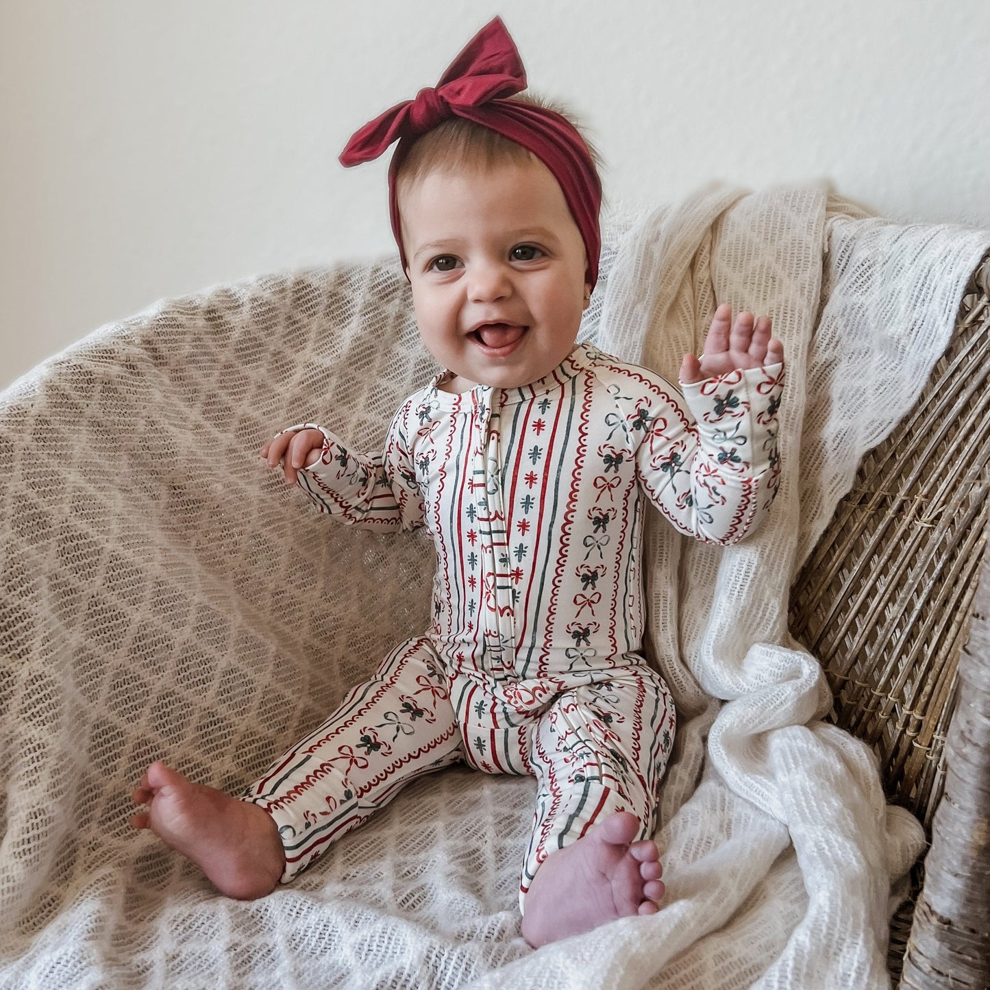 Candy Cane Lane Bamboo Zippy Pajamas