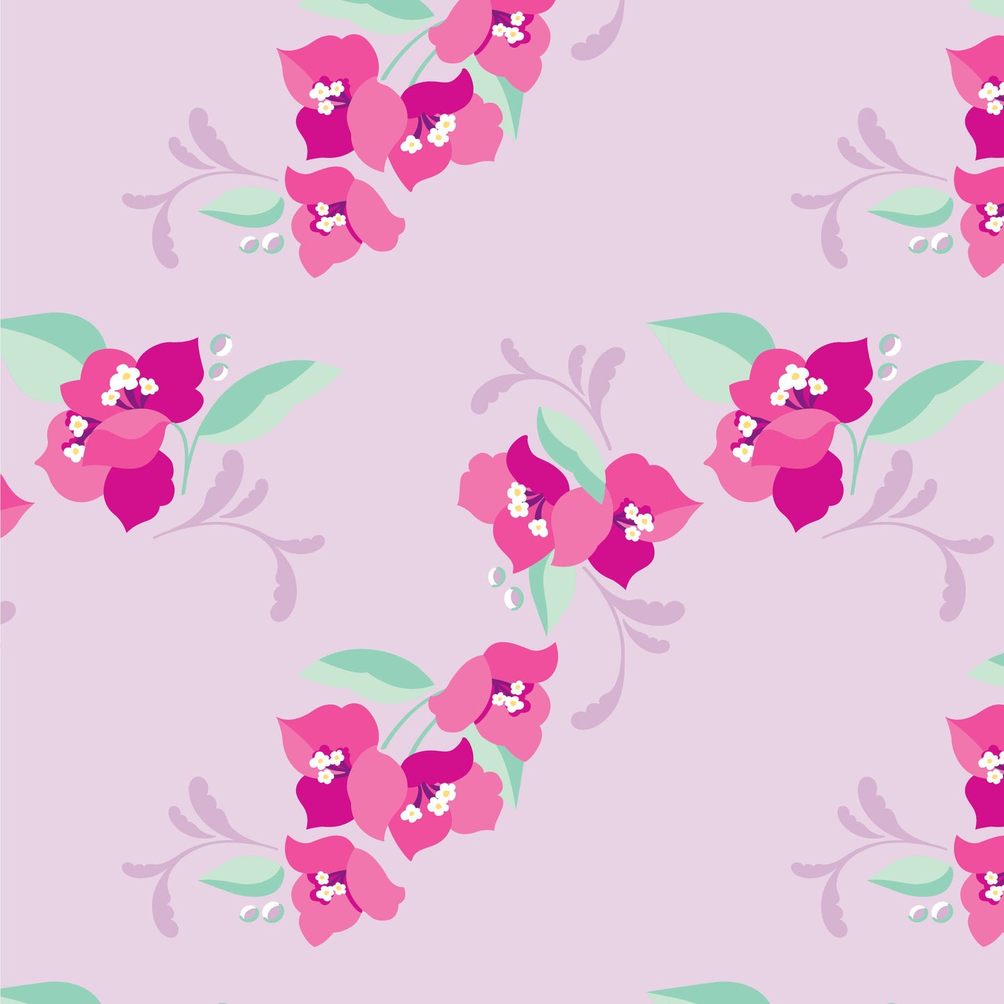 Crib Sheet in Floral Lilac