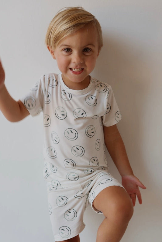 Bamboo Short Set | Green Smiles