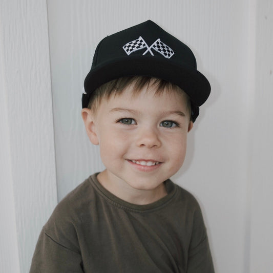 BLACK FINISH LINE ADVENTURE SNAPBACK // WATER-RESISTANT
