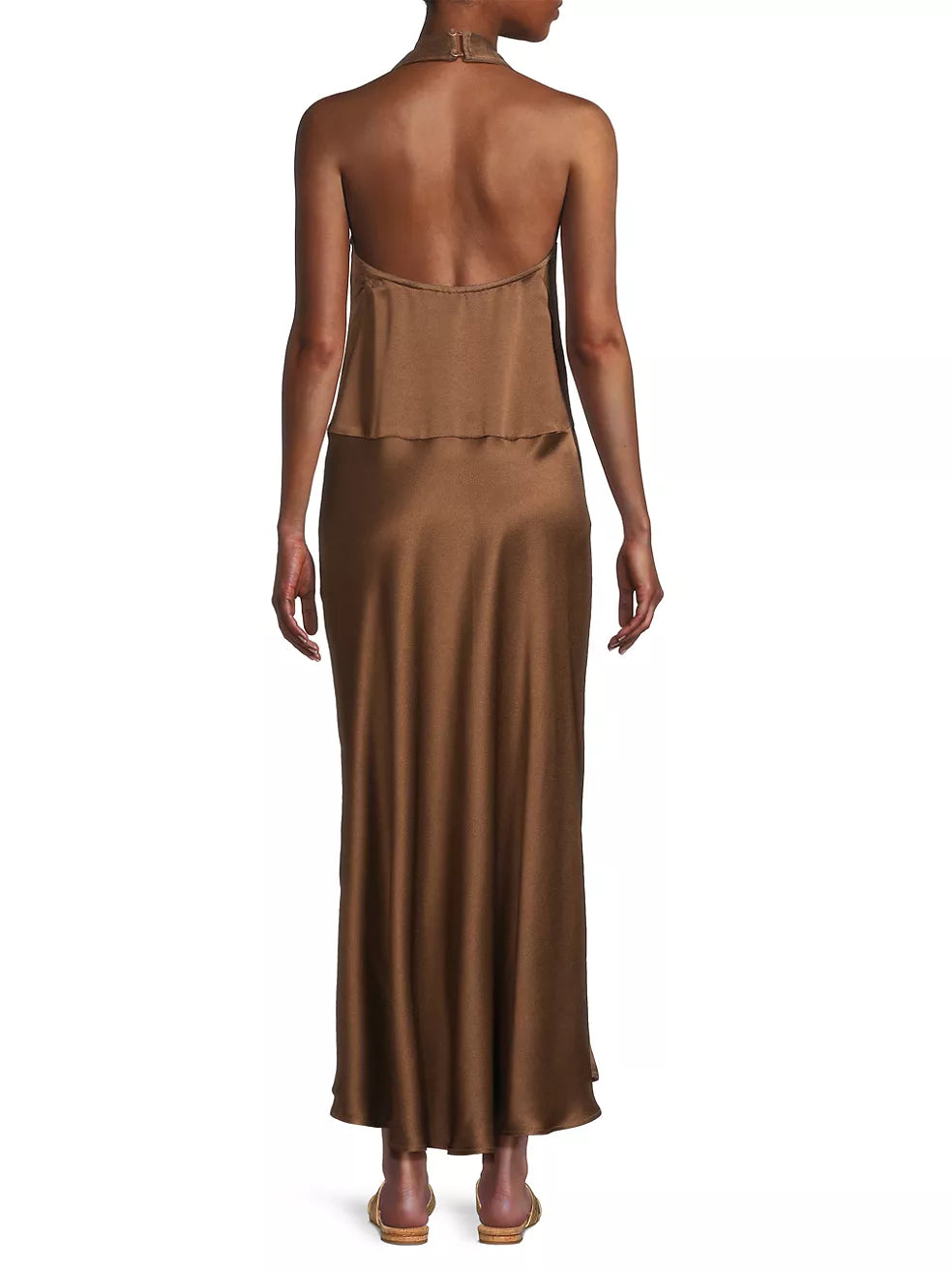 Giselle Satin Halter Dress