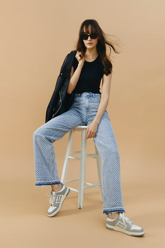 Coney Island Whitefish Tweed Wide Jeans