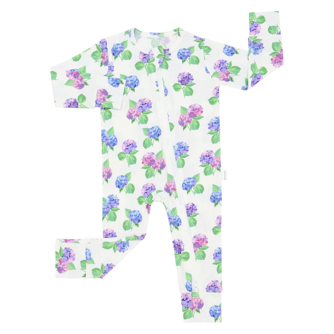 Cape Cod Hydrangea Zippered Romper