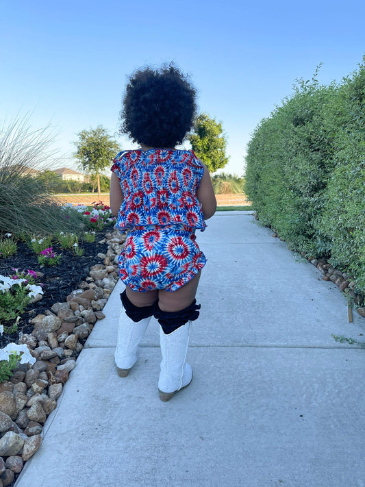 Tie Dye Bamboo Ruffle Set