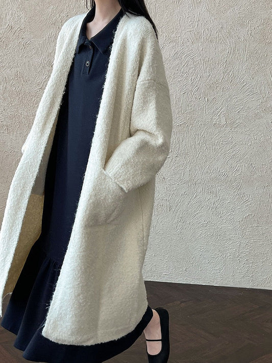 Loose Soft Cashmare Long Knitted Cardigan