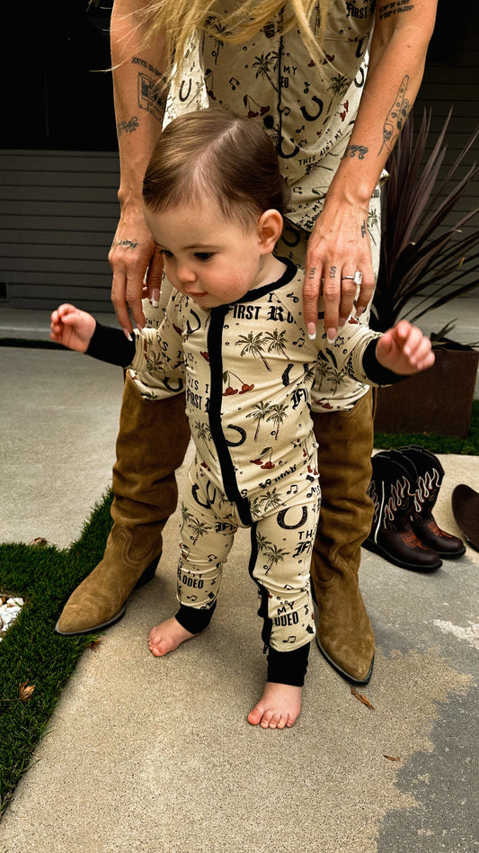 This Is My First Rodeo Baby Bamboo Zippy