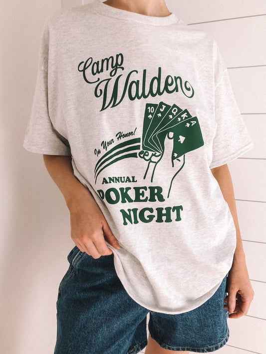 camp walden poker night tee - adult