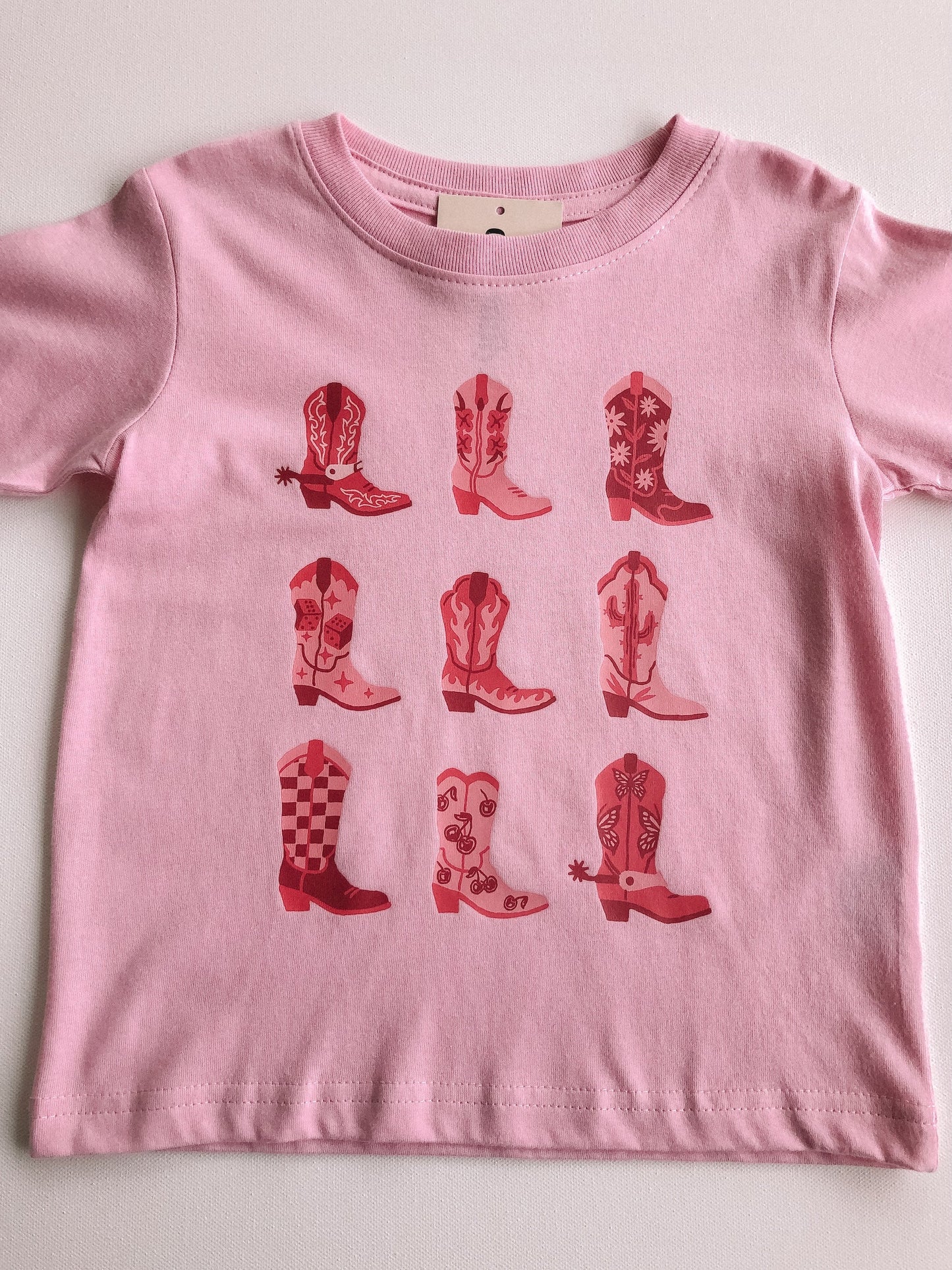pink boots tee