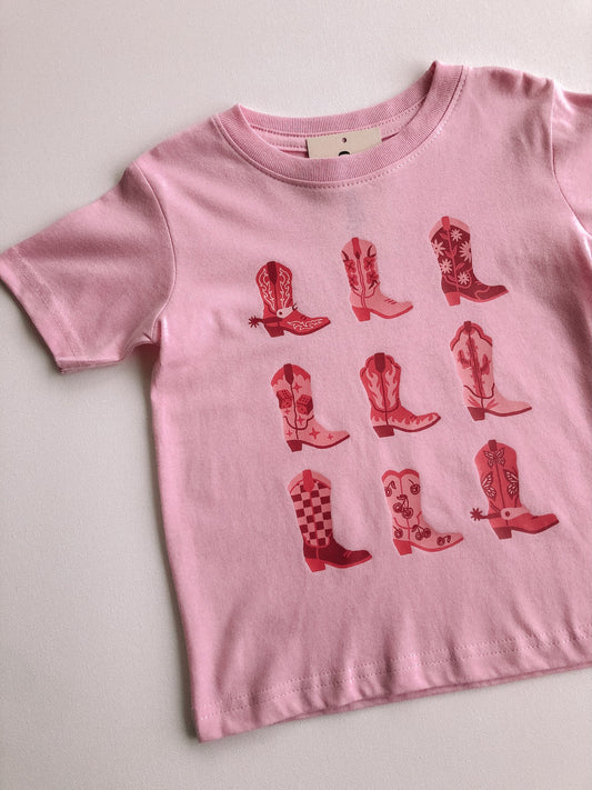 pink boots tee
