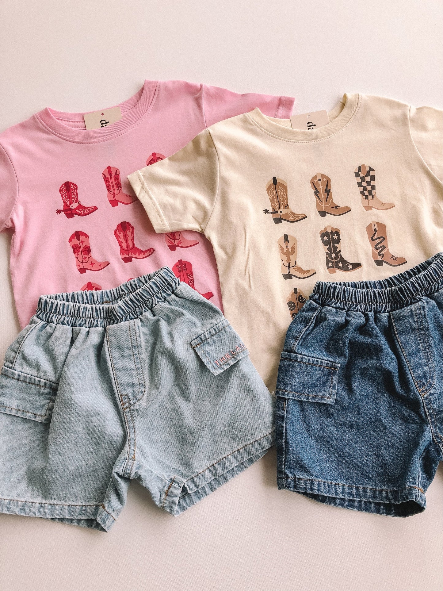 pink boots tee