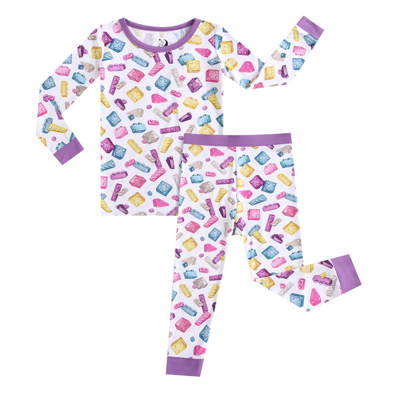 Block Party (Purple) Long Sleeve PJ's BDLJ