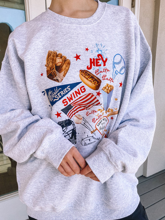 baseball days crewneck - adult