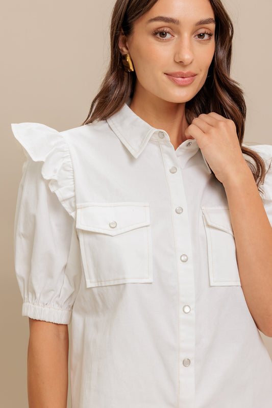 MUSE DETAIL WOVEN TOP