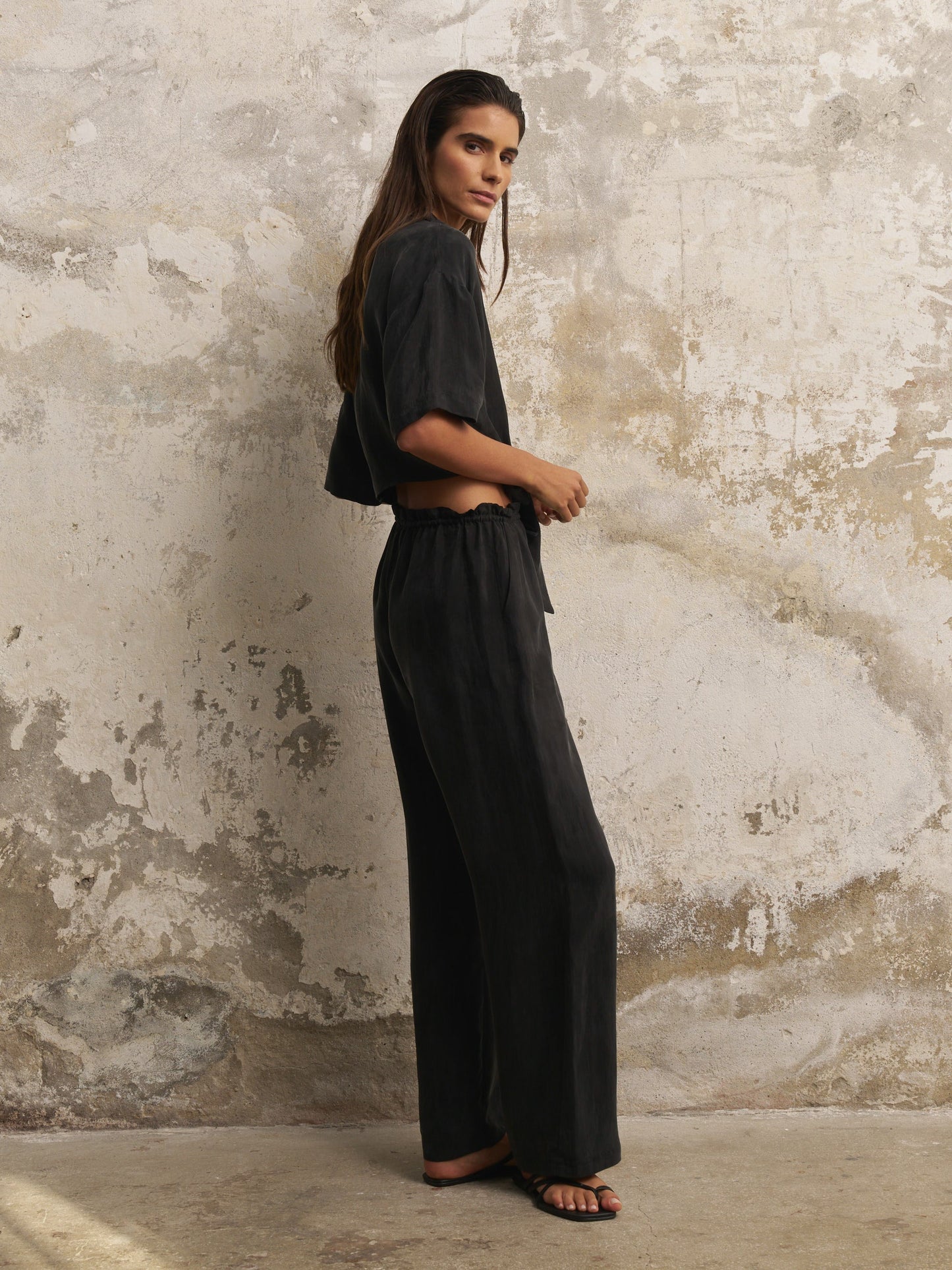Lucid Flow Tie Pants - Black