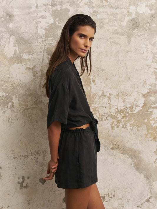 Lucid Flow Tie Shorts - Black