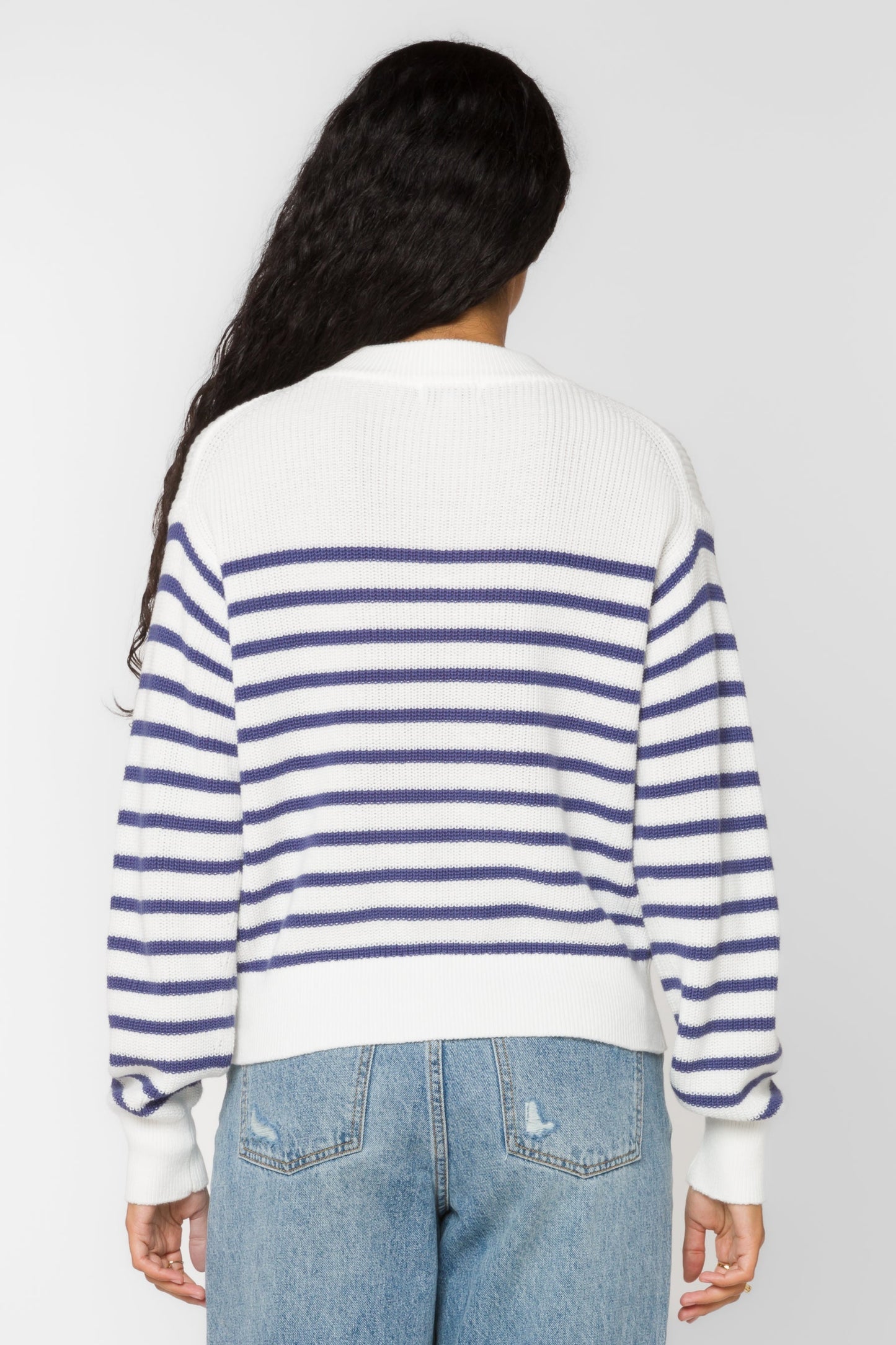 MARGOT BLUE STRIPE SWEATER