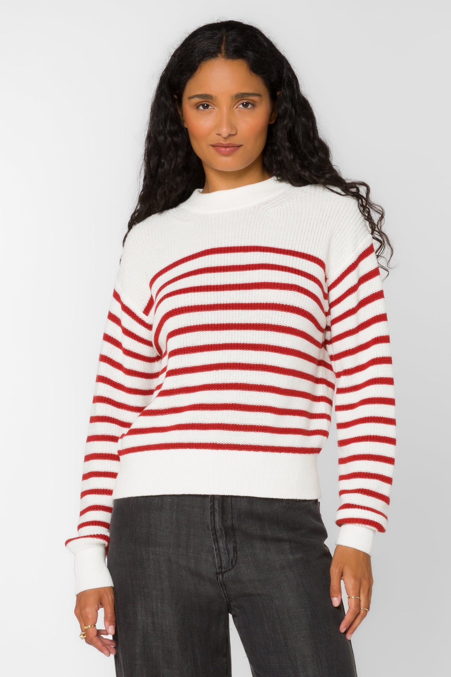 MARGOT RED STRIPE SWEATER