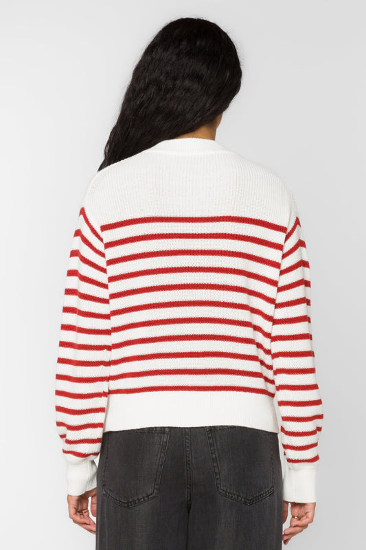 MARGOT RED STRIPE SWEATER