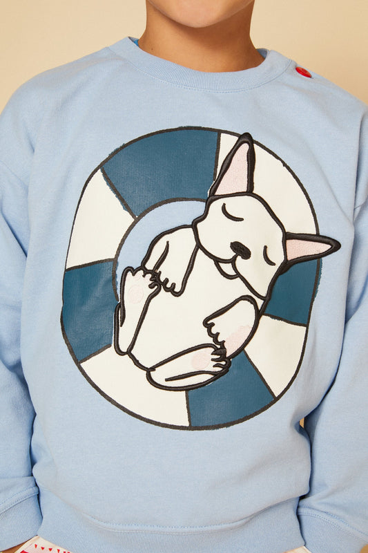 Recycled Cotton Frenchie Kid Sweatshirt