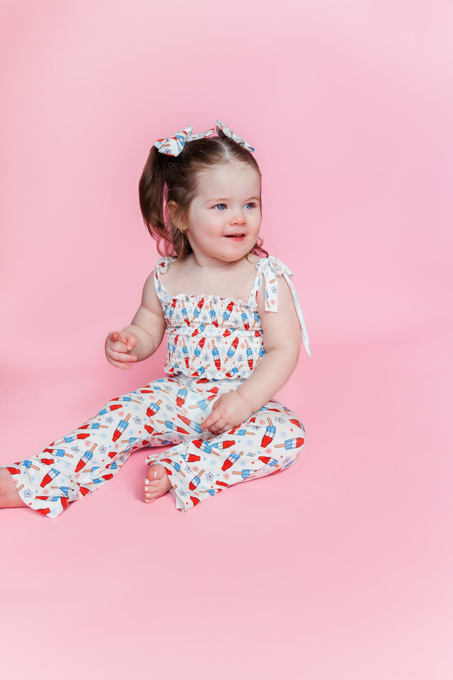 LITTLE MISS FIRECRACKER DREAM SMOCKED FLARE SET