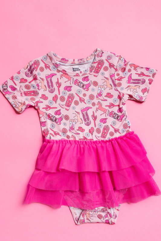 STAY WILD COWGIRL DREAM TUTU BODYSUIT DRESS