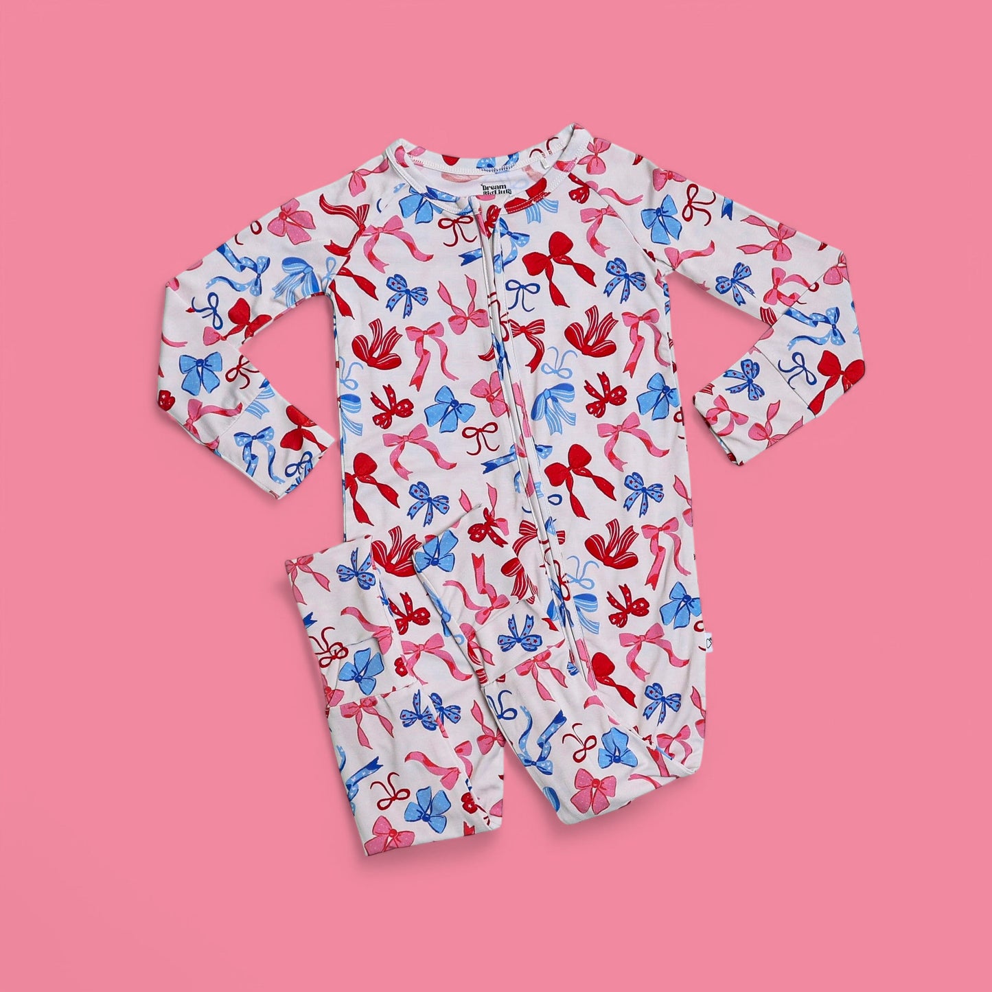 RED, WHITE AND BOWS DREAM ROMPER