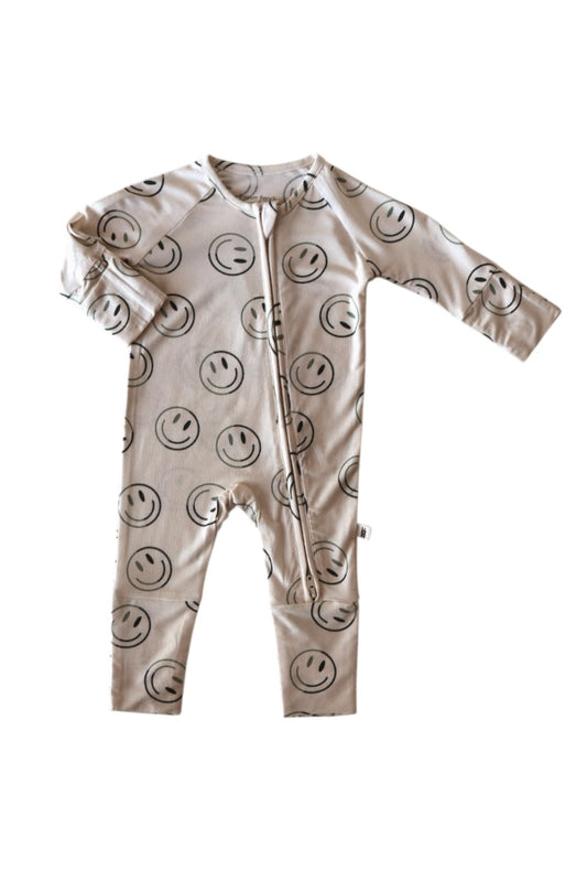 Bamboo Zip Pajama | Green Smiles