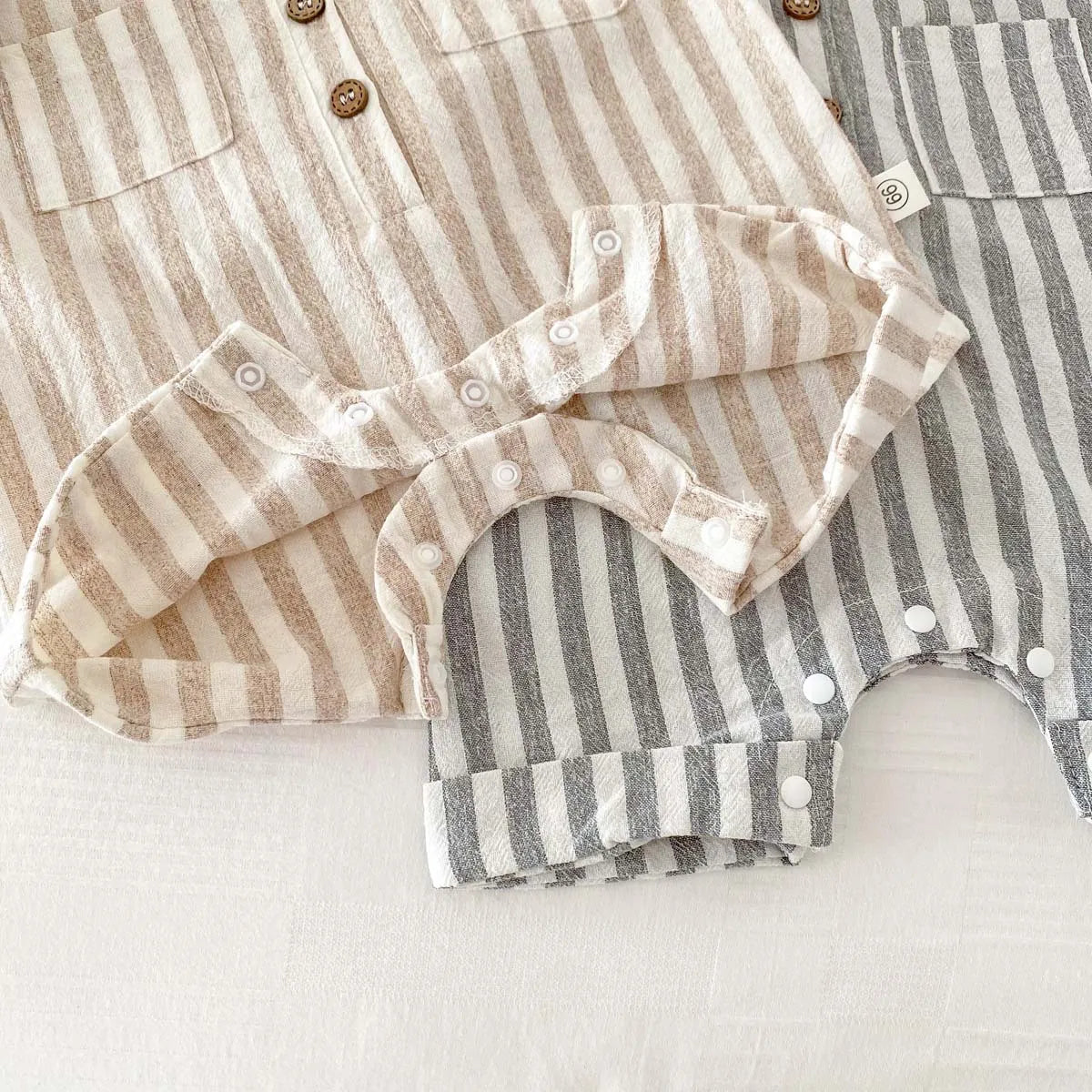 Boys Striped Linen Jumpsuit