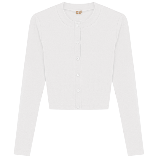 Ribbed Cropped Cardigan