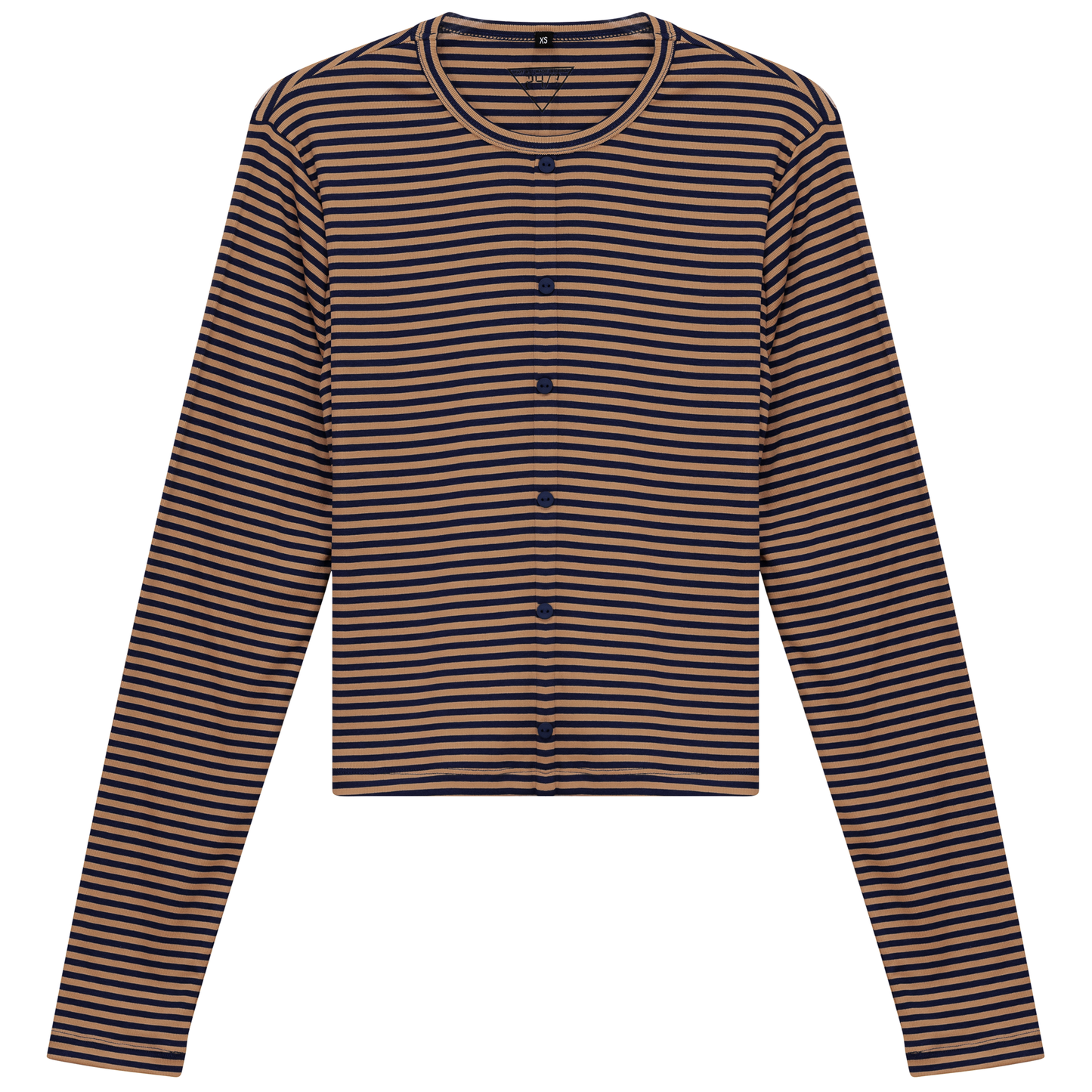 Cropped Striped Cardigan Tee