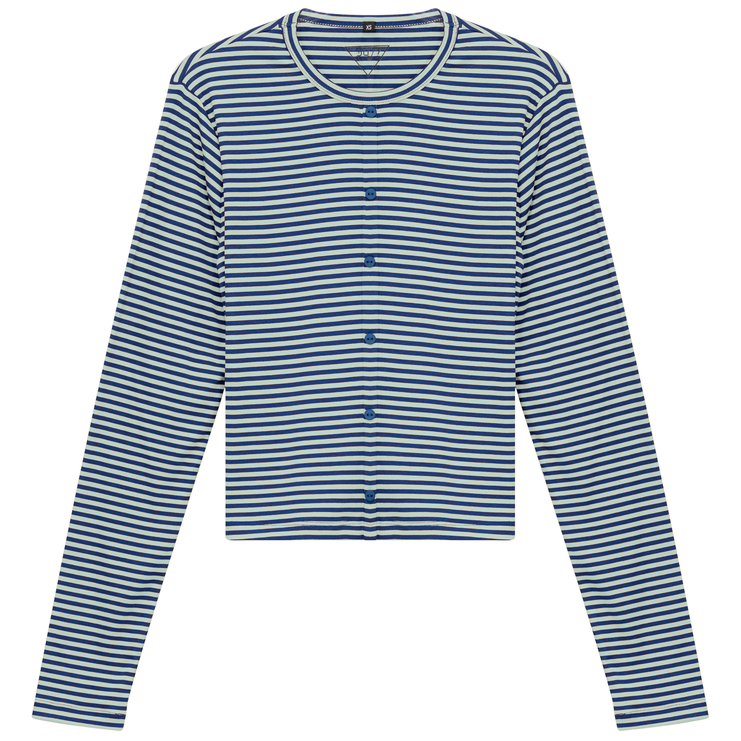 Cropped Striped Cardigan Tee