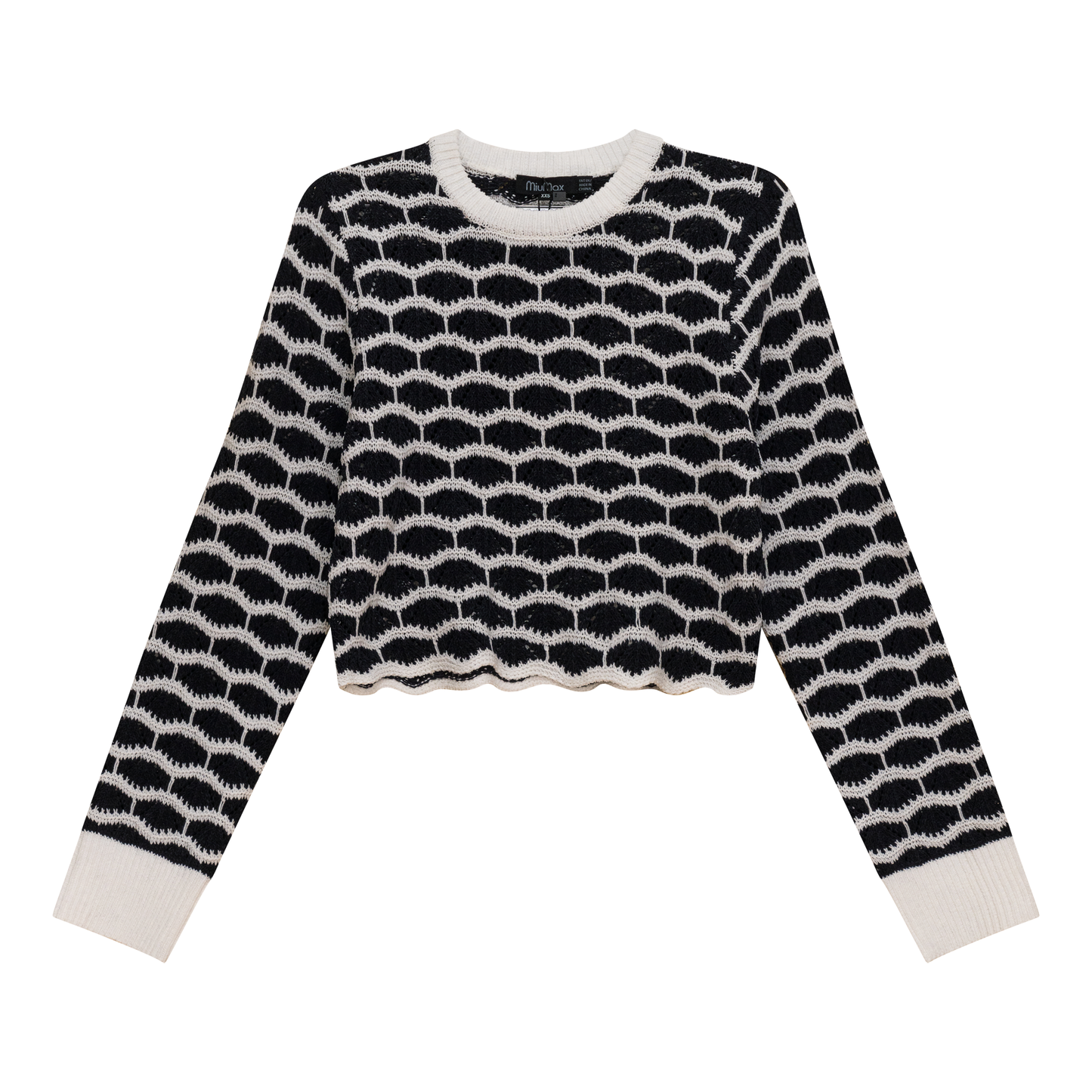 Cropped Wave Sweater