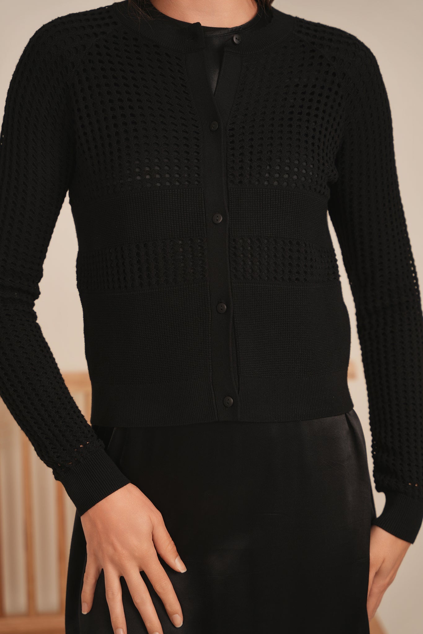 Cropped Crochet Cardigan