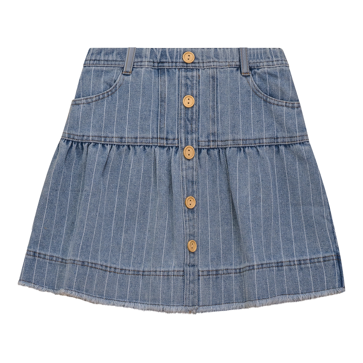 Striped Denim Skirt