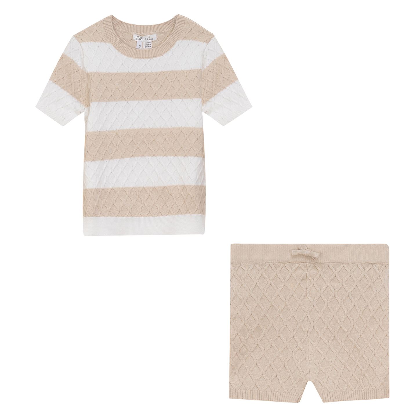 Honeycomb Stripe Knit Top