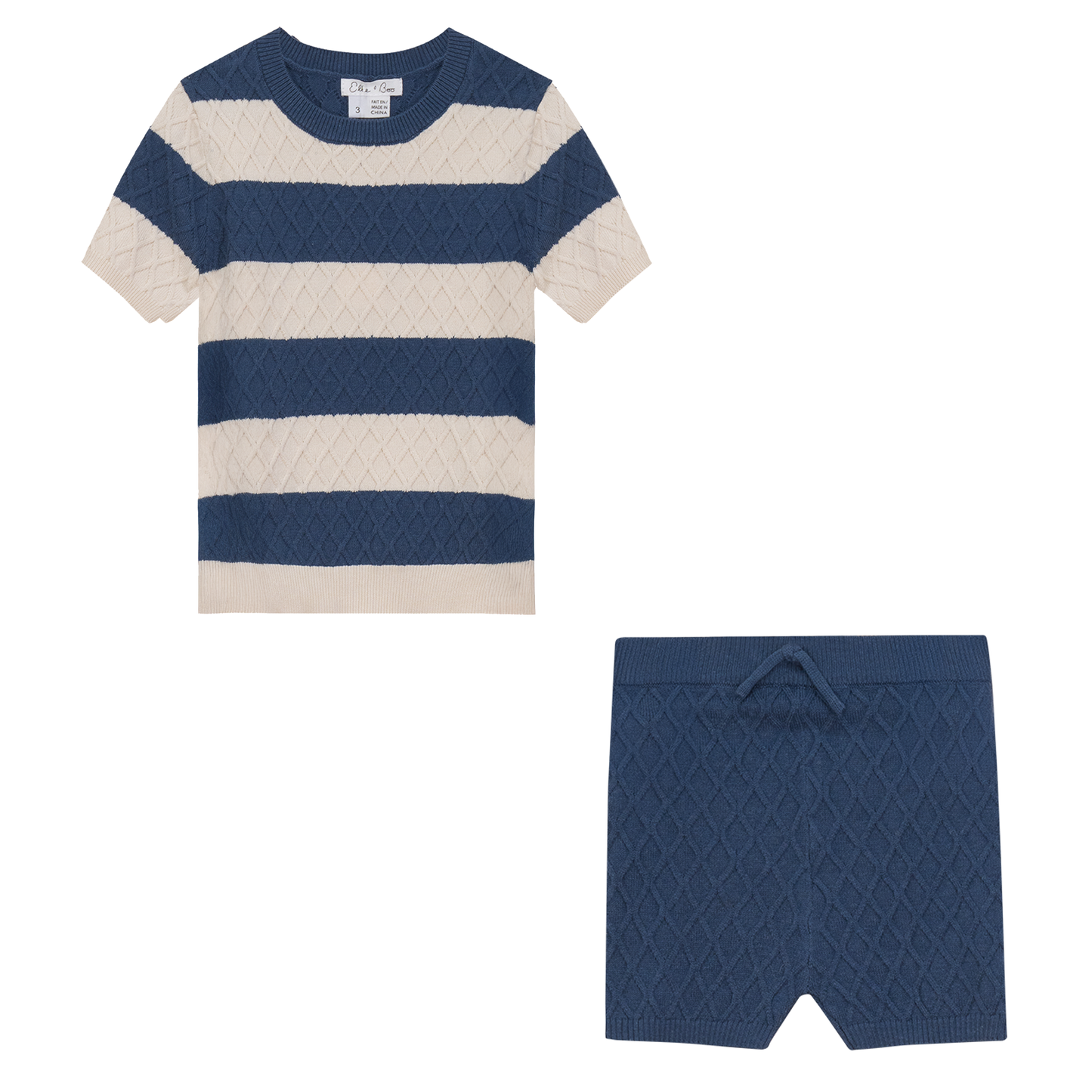 Honeycomb Stripe Knit Top
